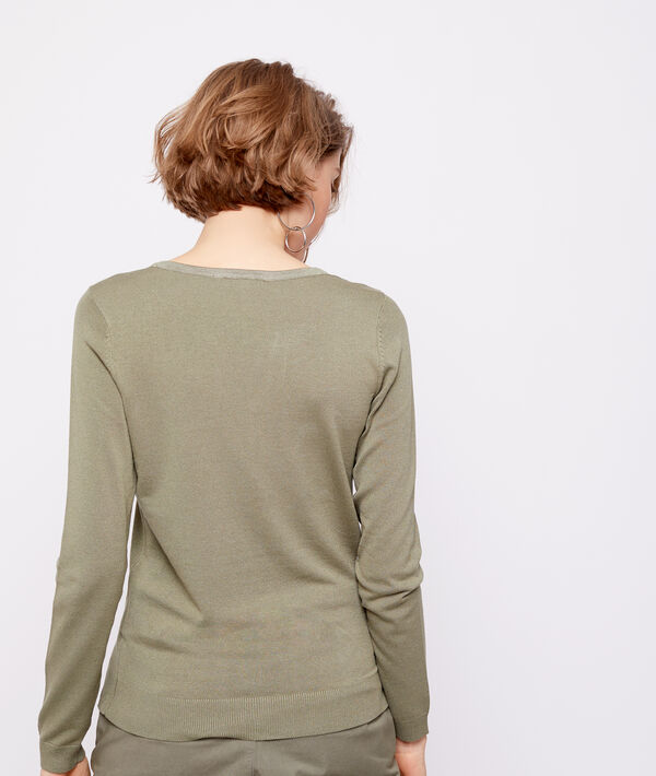 Pull maille fine à col boutonné Pull maille fine à col boutonné