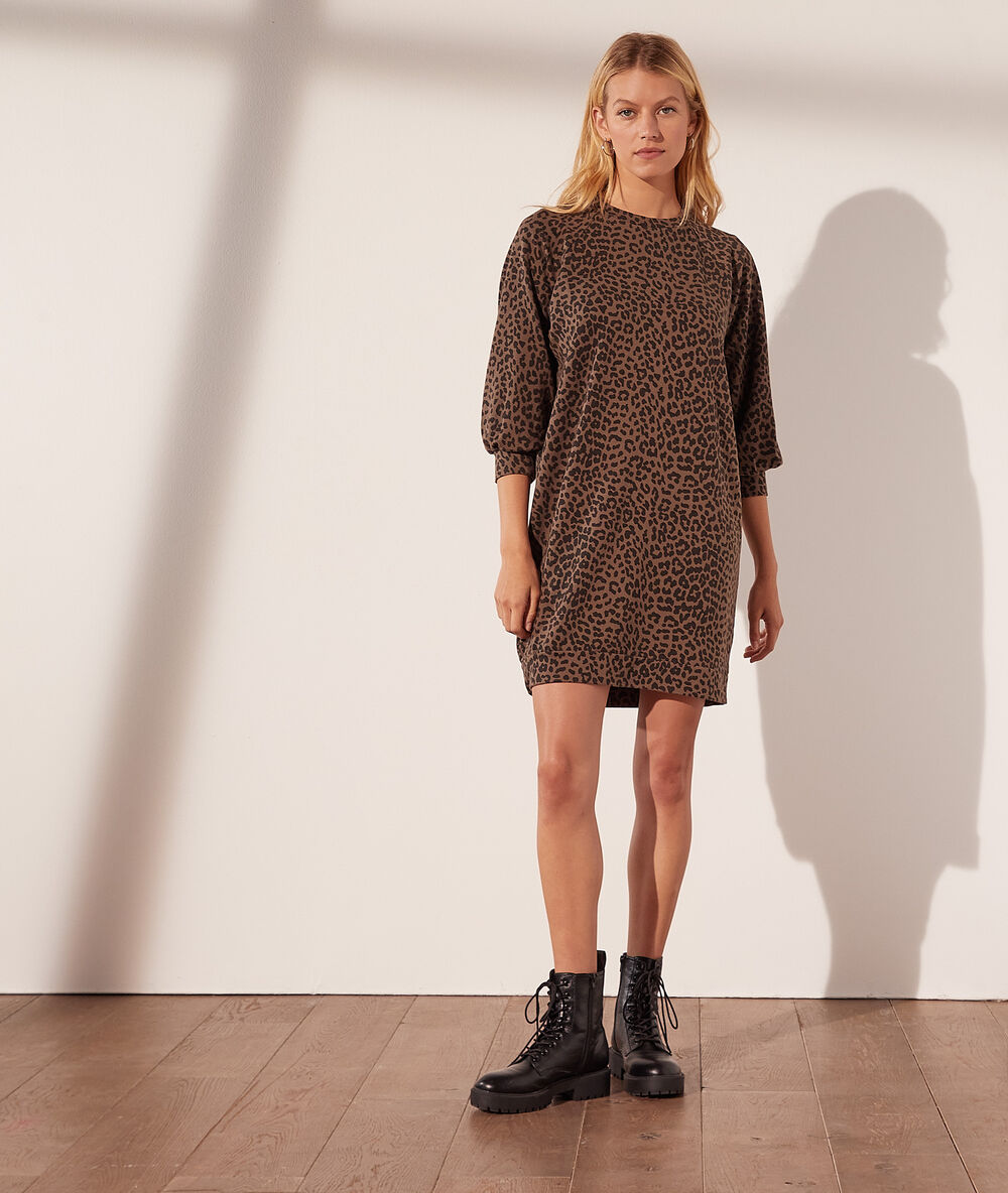 Robe sweat léopard leopard.