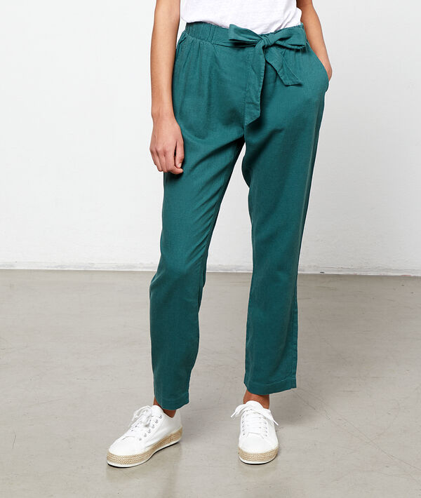 Pantalon carotte à nouer Pantalon carotte à nouer