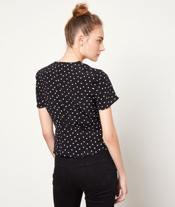 Blouse cache-coeur à pois Blouse cache-coeur à pois