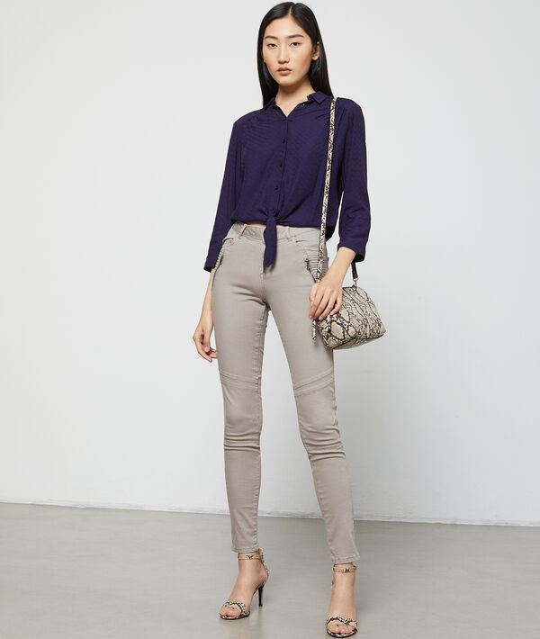 Pantalon slim à poches zippées Pantalon slim à poches zippées