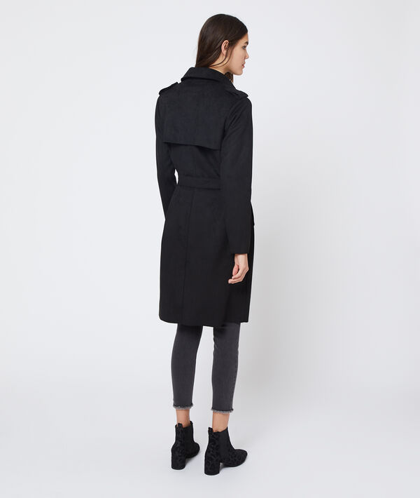 Manteau ceinturé effet daim Manteau ceinturé effet daim
