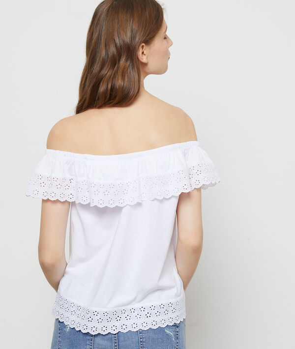 Top bustier à broderie anglaise Top bustier à broderie anglaise