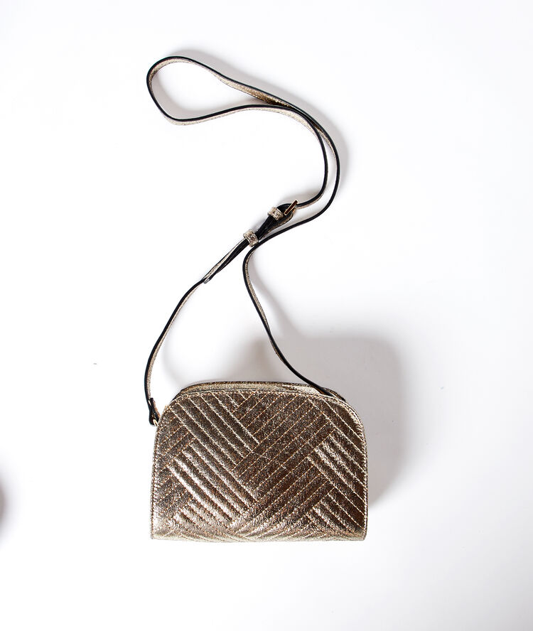 Sac doré matelassé dore.