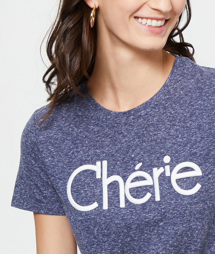 T-shirt "chérie" marine.