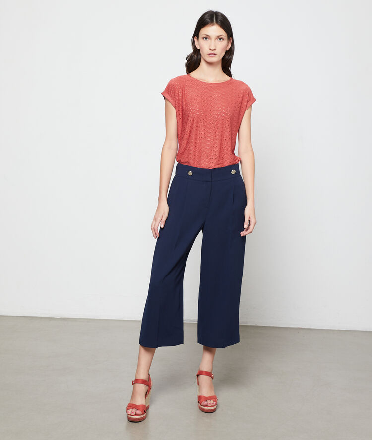 Pantalon flare marine.