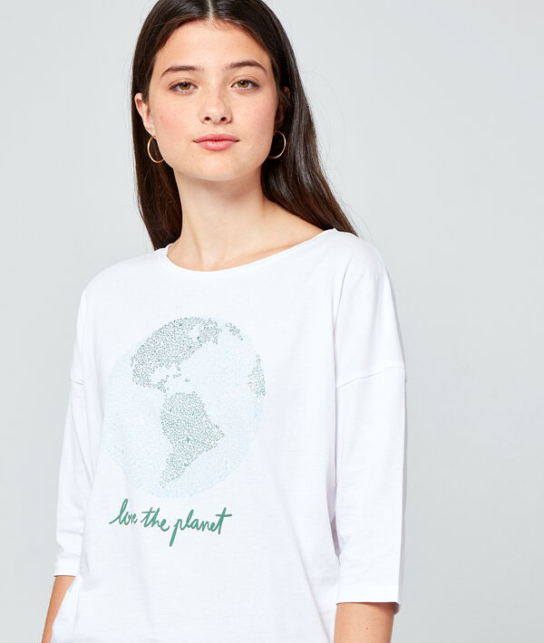 T-shirt "Love the planet" en coton bio T-shirt "Love the planet" en coton bio