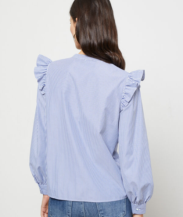 Chemise volantée à rayures Chemise volantée à rayures