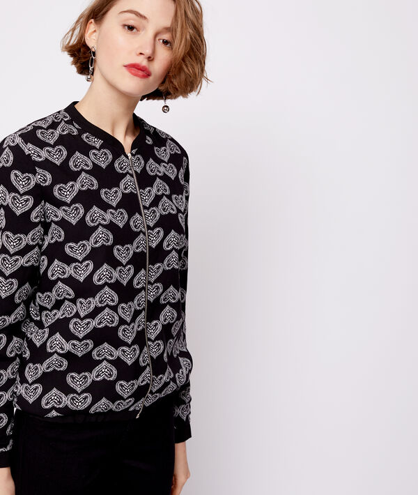 Bomber à motifs cœur Bomber à motifs cœur