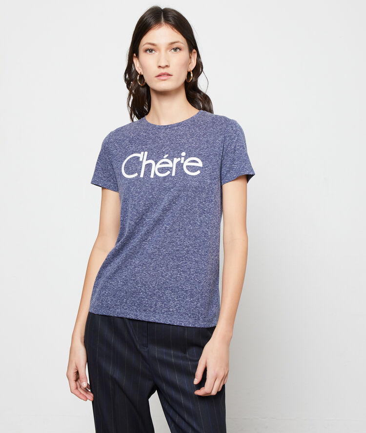 T-shirt "chérie" marine.