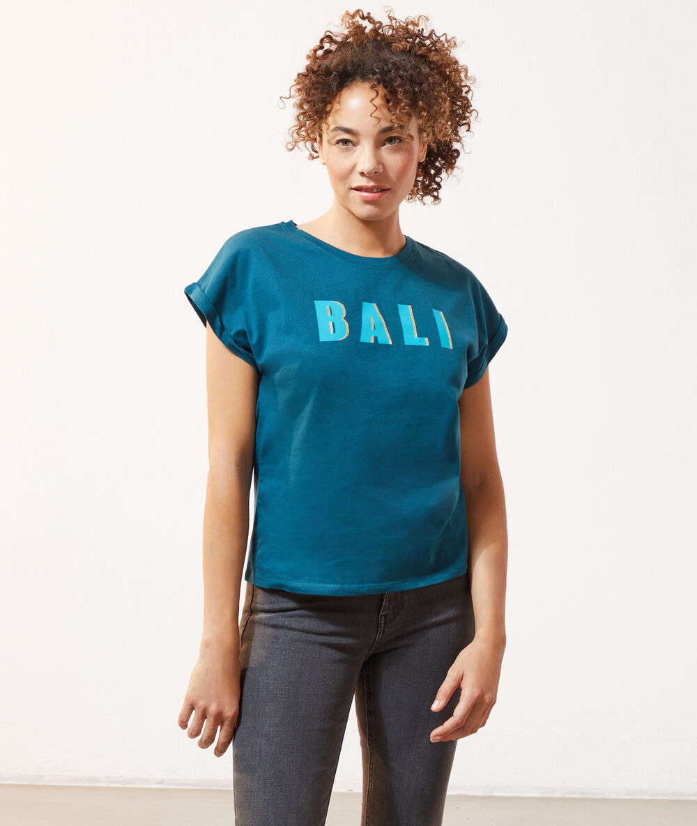 T-shirt "bali" vert paon.