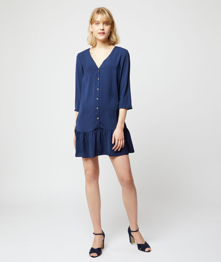 Robe chemise marine.