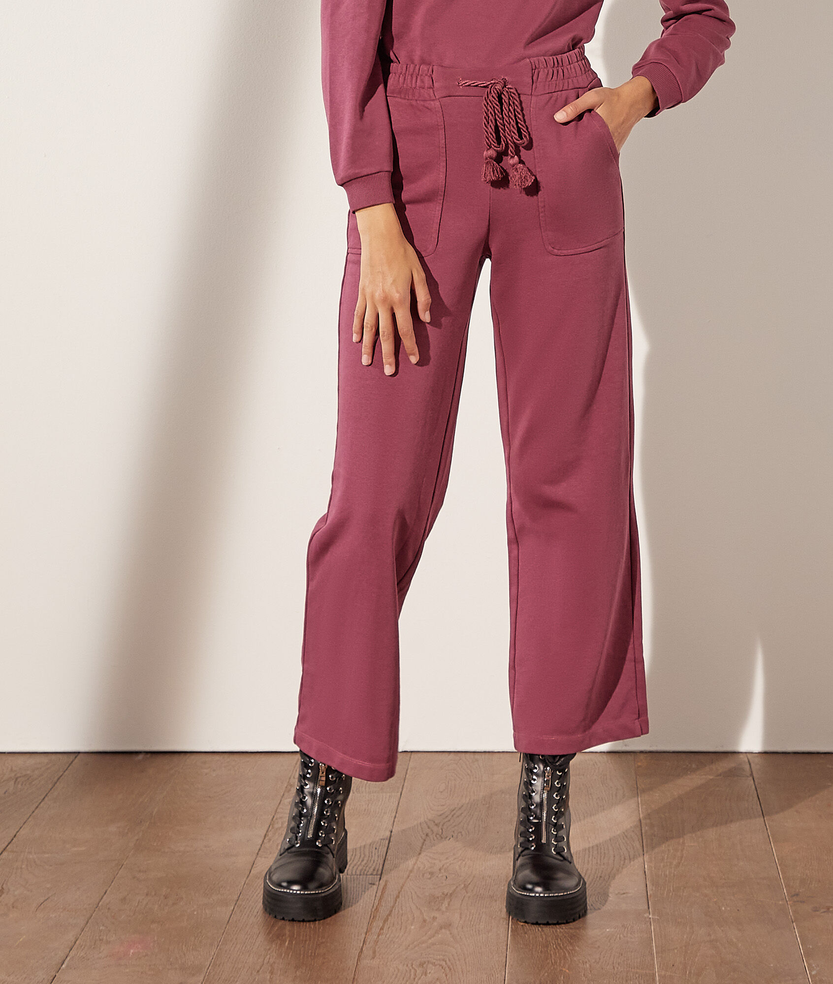 Pantalon jogger large - Lazy - XS - Violet - Femme - Etam
