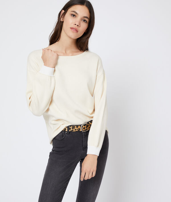 Pull col bateau en maille fine Pull col bateau en maille fine