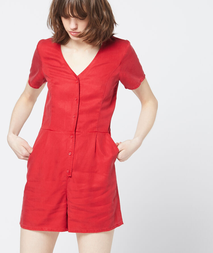 Combishort en tencel® carmin.