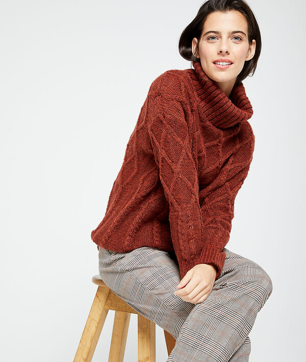 Pull col roulé en grosse maille Pull col roulé en grosse maille