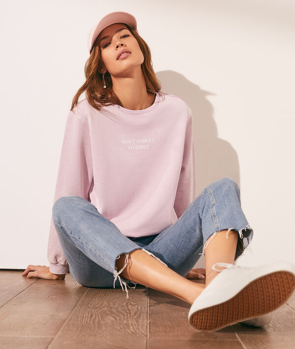 Sweat manches longues "Don't forget to smile" Sweat manches longues "Don't forget to smile"