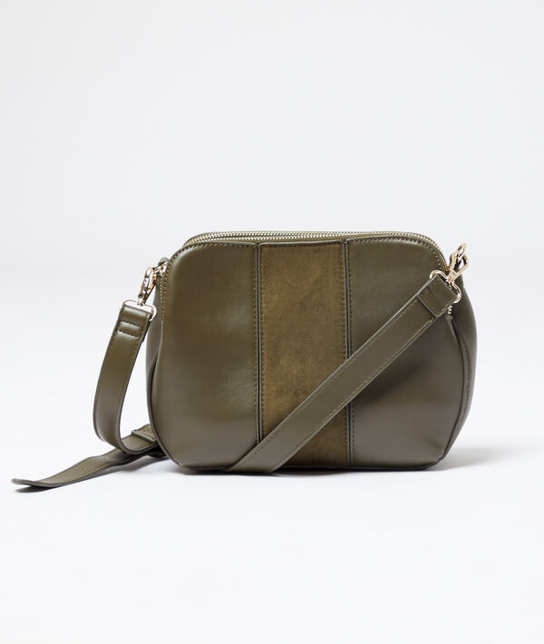 Sac besace à bande effet daim Sac besace à bande effet daim