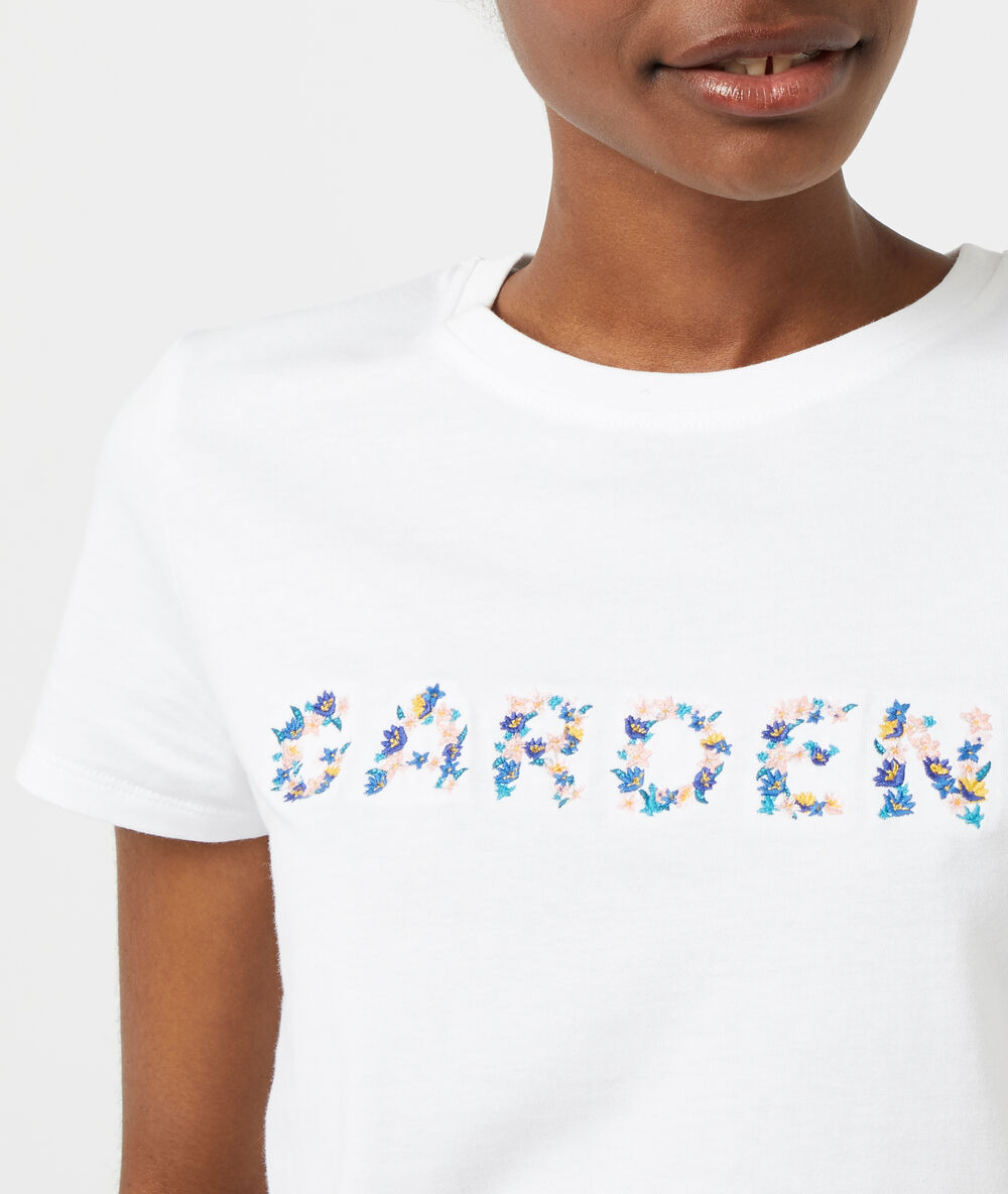 T-shirt "garden" blanc.