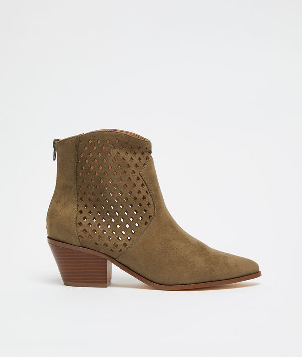 Bottines ajourées effet daim Bottines ajourées effet daim