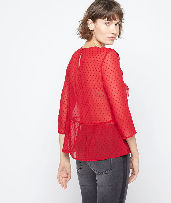 Blouse transparente en plumetis Blouse transparente en plumetis