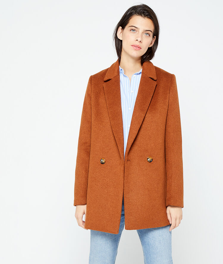 Manteau droit savane.