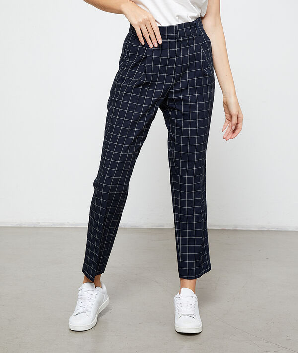 Pantalon carotte à carreaux Pantalon carotte à carreaux