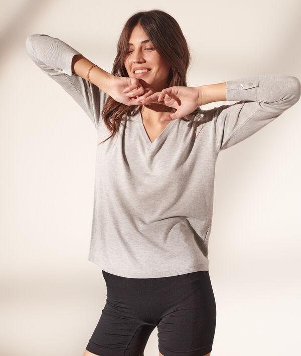Pull col v en maille fine Pull col v en maille fine