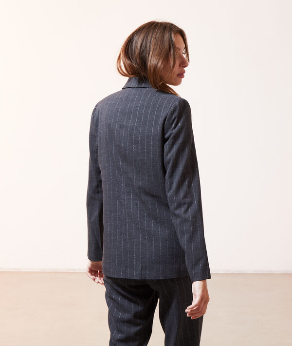 Veste de tailleur à rayures métallisées Veste de tailleur à rayures métallisées