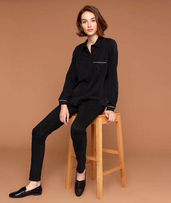Chemise en Tencel® à poches brodées Chemise en Tencel® à poches brodées