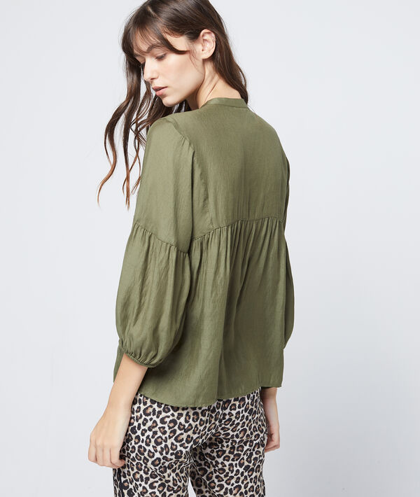 Blouse à col noué et manches bouffantes Blouse à col noué et manches bouffantes