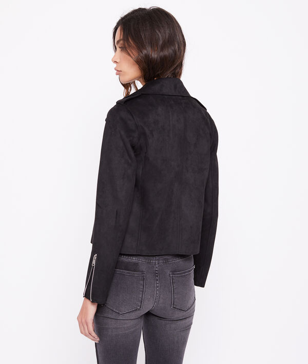 Veste biker effet daim Veste biker effet daim