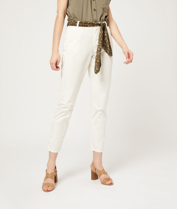 Pantalon droit avec foulard Pantalon droit avec foulard