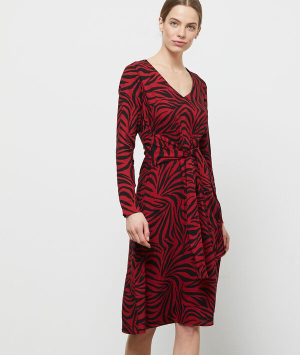Robe nouée à imprimé zèbre Robe nouée à imprimé zèbre