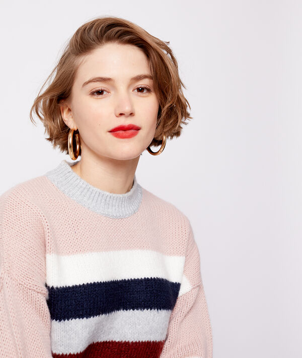 Pull grosse maille rayé Pull grosse maille rayé