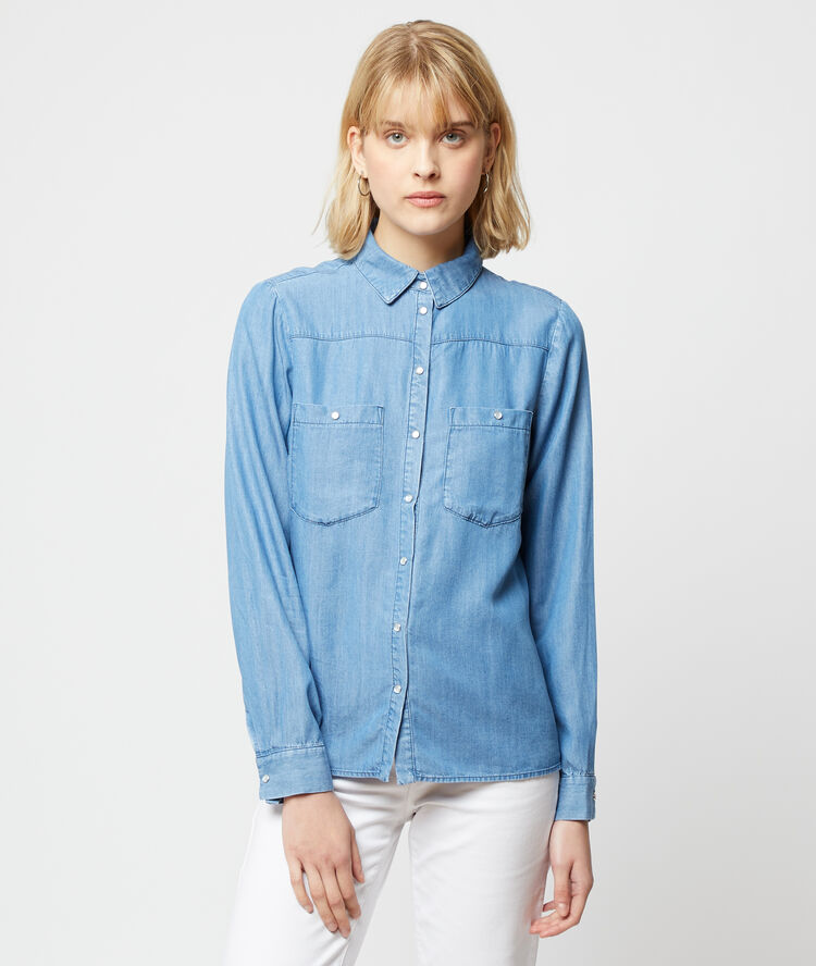 Chemise en jean ciel.