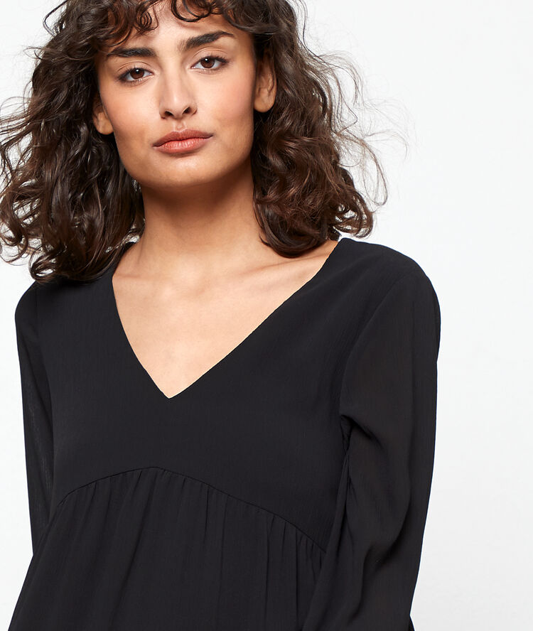 Robe fluide unie noir.