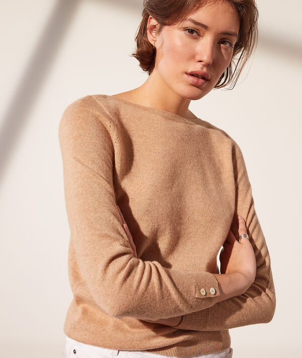 Pull col bateau en cachemire Pull col bateau en cachemire
