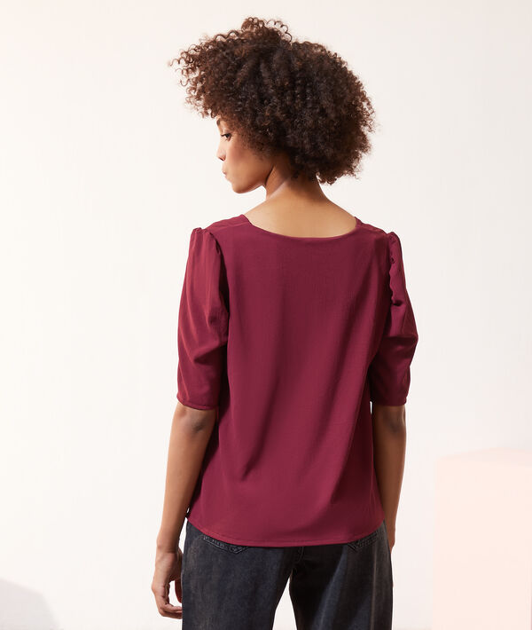 Blouse col V 2 en 1 - brassière intégrée Blouse col V 2 en 1 - brassière intégrée