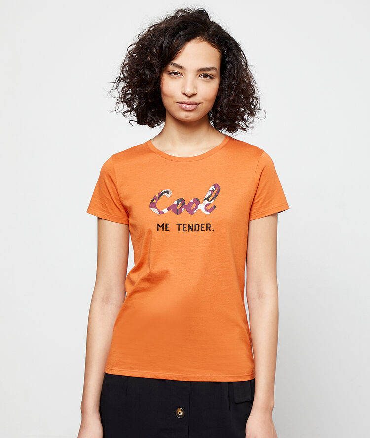 T-shirt "cool me tender" tangerine.