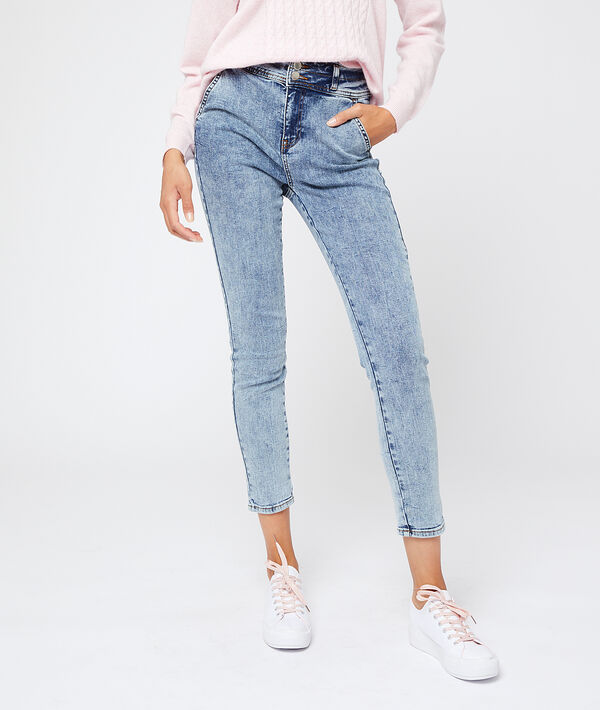 Jean délavé taille haute Jean délavé taille haute