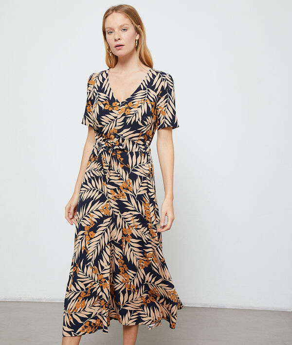 Robe longue imprimé feuillage Robe longue imprimé feuillage