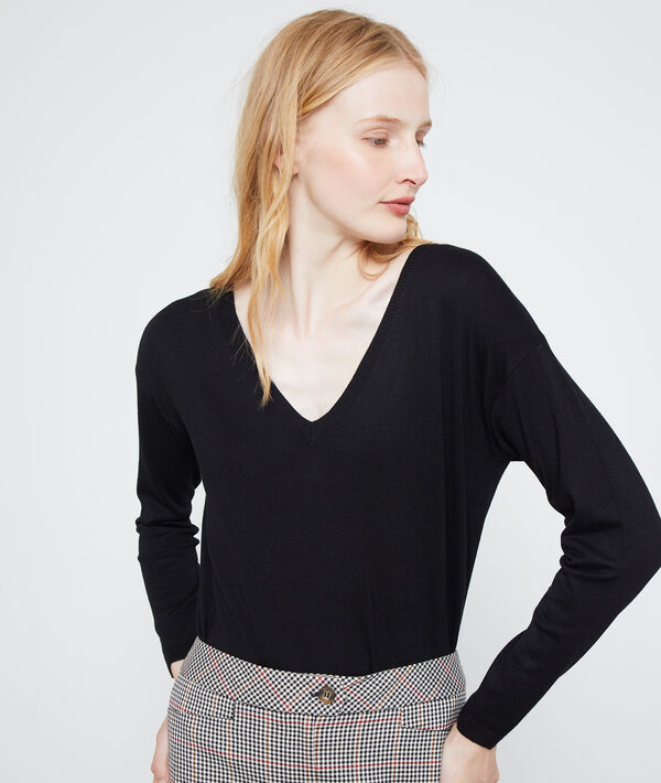 Pull col v en maille fine Pull col v en maille fine