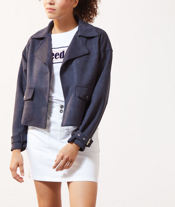 Veste de biker effet daim Veste de biker effet daim