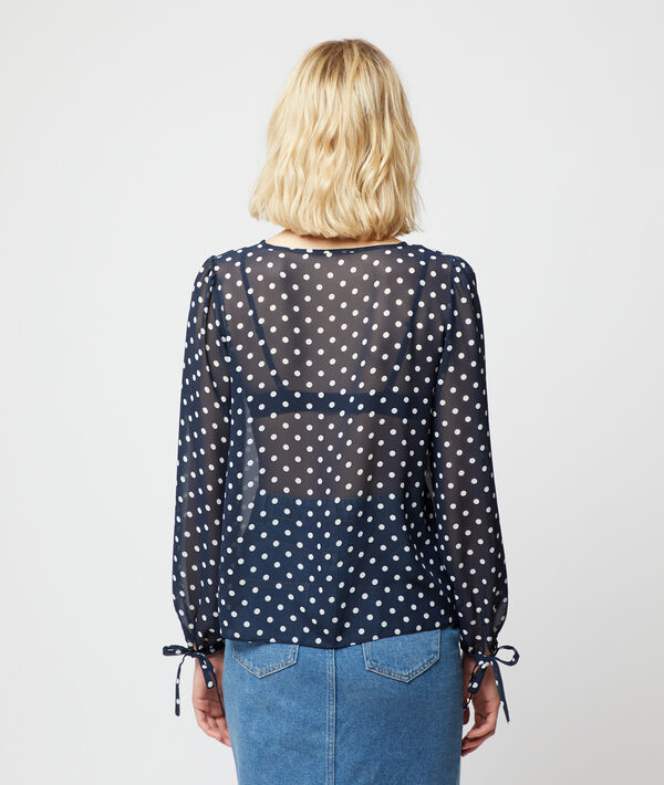 Blouse transparente à pois Blouse transparente à pois