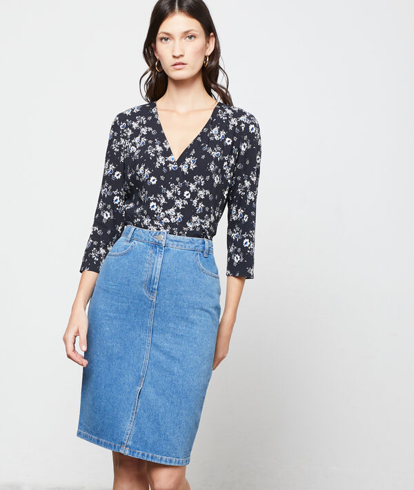 Jupe midi en jean Jupe midi en jean