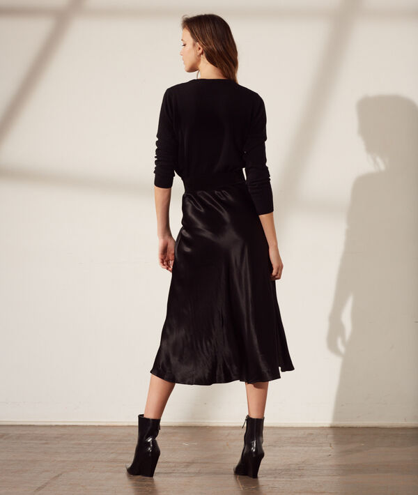 Jupe midi satinée Jupe midi satinée