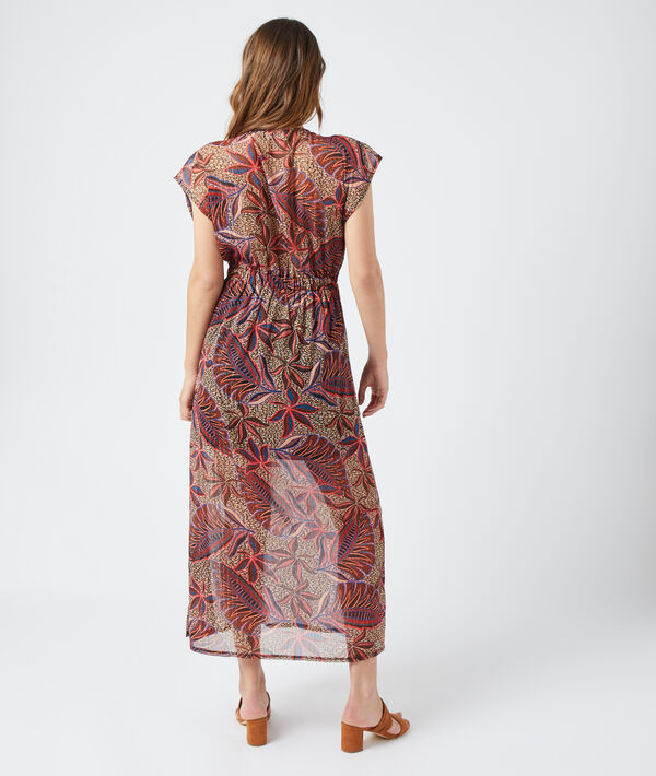 Robe longue imprimé feuillage Robe longue imprimé feuillage