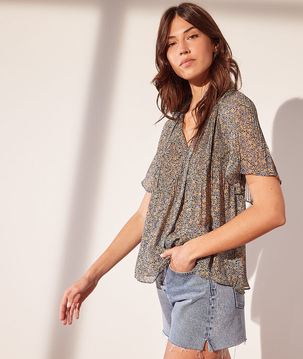 Blouse col lavallière imprimée Blouse col lavallière imprimée