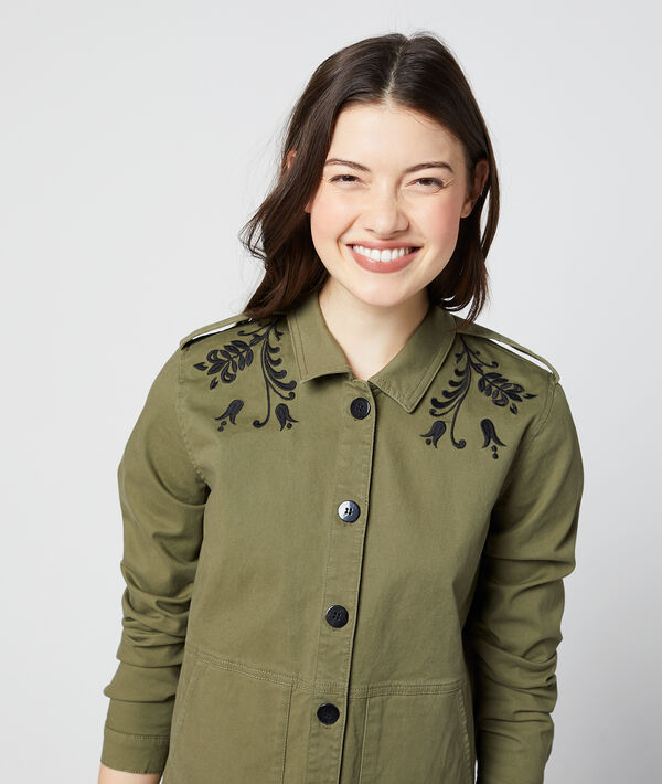 Veste boutonnée à broderies Veste boutonnée à broderies